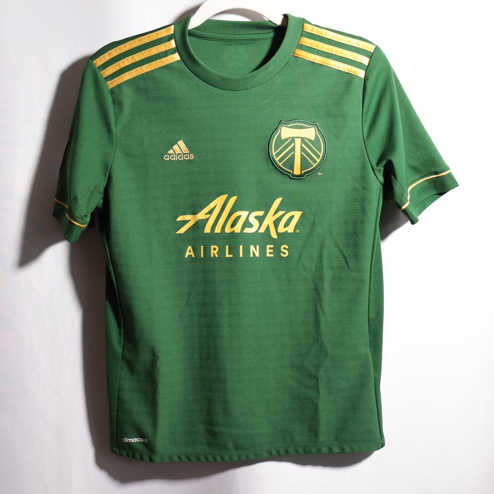 Adidas Portland Timbers 2019 MLS Jersey Shirt Soccer Youth L 13-14Y Green